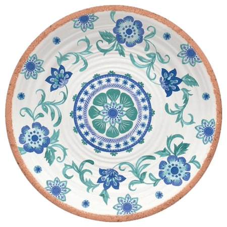 Multicolored Melamine Rio Turquoise Floral Platter 1 Pc